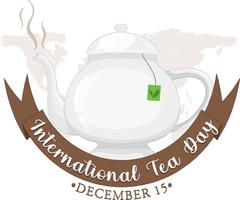 conception de bannière de texte pour la journée internationale du thé vecteur