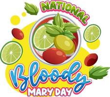conception de bannière nationale Bloody Mary Day vecteur