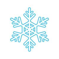 flocon de neige simple fait de lignes bleues. décoration festive pour le nouvel an et noël, symbole de l'hiver, élément de design. illustration vectorielle vecteur