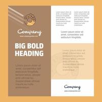 modèle d'affiche de société d'affaires de beignet avec place pour le texte et les images vecteur de fond