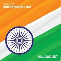 carte de fête de l'indépendance de l'inde avec un design créatif et un vecteur de typographie