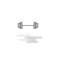 ligne plate d'icône web de tige de gym remplie de vecteur d'icône grise
