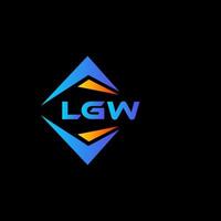 création de logo de technologie abstraite lgw sur fond noir. concept de logo de lettre initiales créatives lgw.
