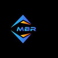 création de logo de technologie abstraite mbr sur fond noir. concept de logo de lettre initiales créatives mbr. vecteur