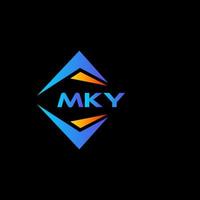 création de logo de technologie abstraite mky sur fond noir. concept de logo de lettre initiales créatives mky. vecteur