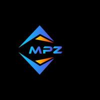 création de logo de technologie abstraite mpz sur fond noir. concept de logo de lettre initiales créatives mpz. vecteur