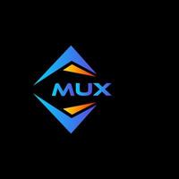 création de logo de technologie abstraite mux sur fond noir. concept de logo de lettre initiales créatives mux. vecteur
