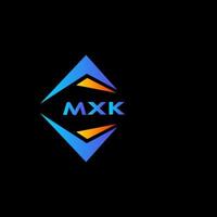 création de logo de technologie abstraite mxk sur fond noir. concept de logo de lettre initiales créatives mxk. vecteur