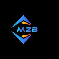 création de logo de technologie abstraite mzb sur fond noir. concept de logo de lettre initiales créatives mzb. création de logo de technologie abstraite mzb sur fond noir. concept de logo de lettre initiales créatives mzb. vecteur