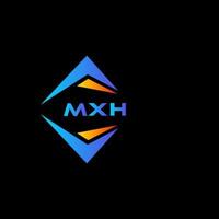 création de logo de technologie abstraite mxh sur fond noir. concept de logo de lettre initiales créatives mxh. vecteur