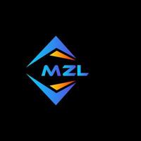 création de logo de technologie abstraite mzl sur fond noir. concept de logo de lettre initiales créatives mzl. vecteur