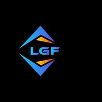 création de logo de technologie abstraite lgf sur fond noir. concept de logo de lettre initiales créatives lgf. vecteur