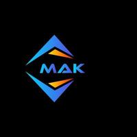 création de logo de technologie abstraite mak sur fond noir. mak concept de logo de lettre initiales créatives. vecteur