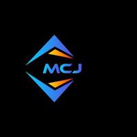 création de logo de technologie abstraite mcj sur fond noir. concept de logo de lettre initiales créatives mcj. vecteur