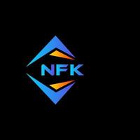 création de logo de technologie abstraite nfk sur fond noir. concept de logo de lettre initiales créatives nfk. vecteur