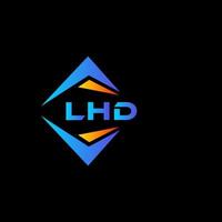 création de logo de technologie abstraite lhd sur fond noir. concept de logo de lettre initiales créatives lhd. vecteur