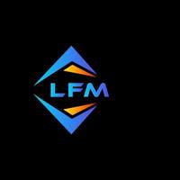 création de logo de technologie abstraite lfm sur fond noir. concept de logo de lettre initiales créatives lfm. vecteur