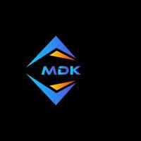 création de logo de technologie abstraite mdk sur fond noir. concept de logo de lettre initiales créatives mdk. vecteur