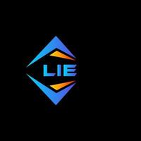 conception de logo de technologie abstraite mensonge sur fond noir. mensonge concept de logo de lettre initiales créatives. vecteur