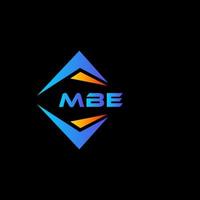 création de logo de technologie abstraite mbe sur fond noir. concept de logo de lettre initiales créatives mbe. vecteur