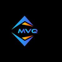 création de logo de technologie abstraite mvq sur fond noir. concept de logo de lettre initiales créatives mvq. vecteur