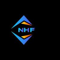 création de logo de technologie abstraite nhf sur fond noir. concept de logo de lettre initiales créatives nhf. vecteur