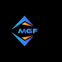 création de logo de technologie abstraite mgf sur fond noir. concept de logo de lettre initiales créatives mgf. vecteur