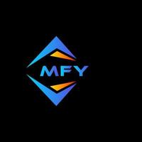 création de logo de technologie abstraite mfy sur fond noir. concept de logo de lettre initiales créatives mfy. vecteur