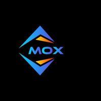 création de logo de technologie abstraite mox sur fond noir. concept de logo de lettre initiales créatives mox. vecteur