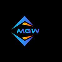 création de logo de technologie abstraite mgw sur fond noir. concept de logo de lettre initiales créatives mgw. vecteur