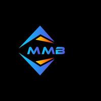 création de logo de technologie abstraite mmb sur fond noir. concept de logo de lettre initiales créatives mmb. vecteur