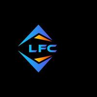 création de logo de technologie abstraite lfc sur fond noir. concept de logo de lettre initiales créatives lfc. vecteur