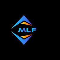 création de logo de technologie abstraite mlf sur fond noir. concept de logo de lettre initiales créatives mlf. vecteur