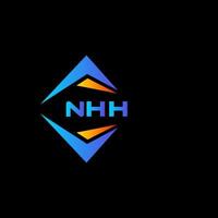 création de logo de technologie abstraite nhh sur fond noir. concept de logo de lettre initiales créatives nhh. vecteur