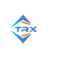 création de logo de technologie abstraite trx sur fond blanc. concept de logo de lettre initiales créatives trx. vecteur