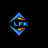 création de logo de technologie abstraite lfk sur fond noir. concept de logo de lettre initiales créatives lfk. vecteur