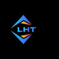 création de logo de technologie abstraite lht sur fond noir. concept de logo de lettre initiales créatives lht. vecteur