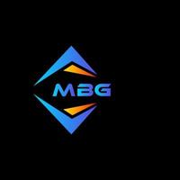 création de logo de technologie abstraite mbg sur fond noir. concept de logo de lettre initiales créatives mbg. vecteur