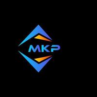 création de logo de technologie abstraite mkp sur fond noir. concept de logo de lettre initiales créatives mkp. vecteur