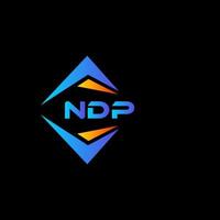 création de logo de technologie abstraite ndp sur fond noir. concept de logo de lettre initiales créatives ndp. vecteur