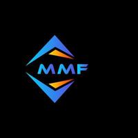 création de logo de technologie abstraite mmf sur fond noir. concept de logo de lettre initiales créatives mmf. vecteur