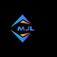 création de logo de technologie abstraite mjl sur fond noir. concept de logo de lettre initiales créatives mjl. vecteur
