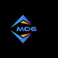 création de logo de technologie abstraite mog sur fond noir. concept de logo de lettre initiales créatives mog. vecteur
