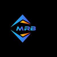 création de logo de technologie abstraite mrb sur fond noir. concept de logo de lettre initiales créatives mrb. vecteur