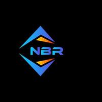 création de logo de technologie abstraite nbr sur fond noir. concept de logo de lettre initiales créatives nbr. vecteur