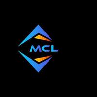 création de logo de technologie abstraite mcl sur fond noir. concept de logo de lettre initiales créatives mcl. vecteur