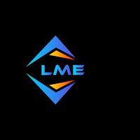 création de logo de technologie abstraite lme sur fond noir. concept de logo de lettre initiales créatives lme. vecteur