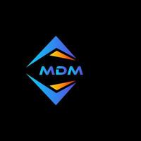 création de logo de technologie abstraite mdm sur fond noir. concept de logo de lettre initiales créatives mdm. vecteur