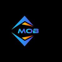 création de logo de technologie abstraite mob sur fond noir. concept de logo de lettre initiales créatives de foule. vecteur
