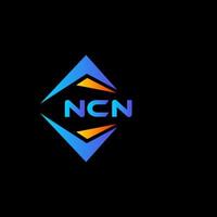 création de logo de technologie abstraite ncn sur fond noir. concept de logo de lettre initiales créatives ncn. vecteur